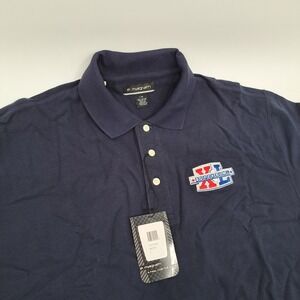 E. Magrath Super Bowl XL Polo Shirt Mens L Cotton Navy FBI Joint Ops Center NWT